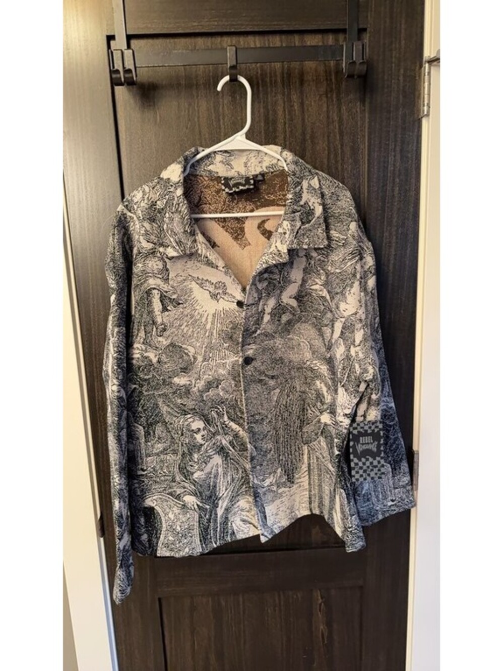 Rebel Vengeance Graphic Button-Up Shirt XL